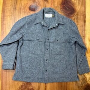 Vintage Filson Mackinaw Jacket Mens XL Wool Snap Hunting Coat 95 Herringbone